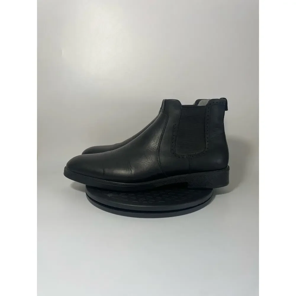 Mens Johnston & Murphy Waterproof Leather Chelsea Boots Size 11 Black